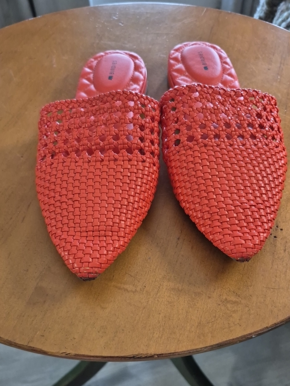 Birdies Woven Slip-On Pointed Toe Mules — Orange. Size 9.5 - Picture 7 of 7